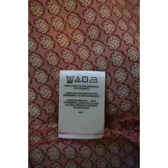 Van Heusen Ruffled V-Neck Long Sleeve Blouse - Size M - Picture 11 of 12